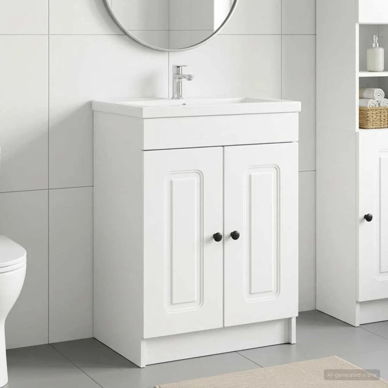 vidaXL Badeværelsesmøbel under vask - Hvid 56 x 37,5 x 81 cm