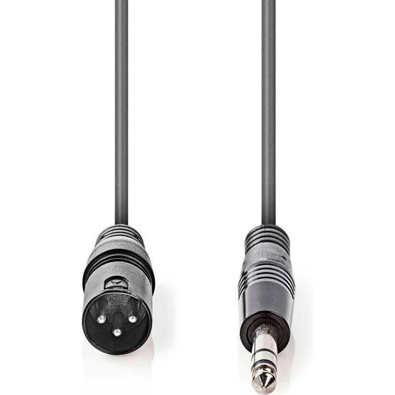 Nedis XLR til 6,35 mm adapterkabel 5 m (3-pin, stereo)