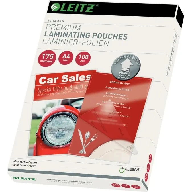 LEITZ iLAM UDT lamineringsfilm A4 175 µm (216×303 mm)