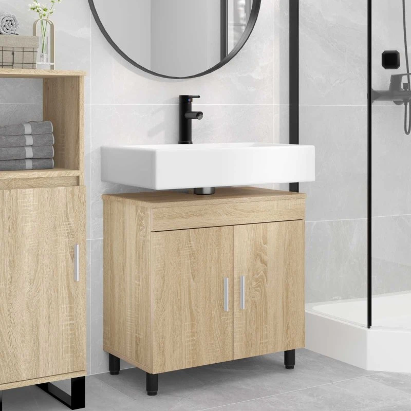 vidaXL Badeværelsesvaskeskab Sonoma-eg 60x35x60 cm