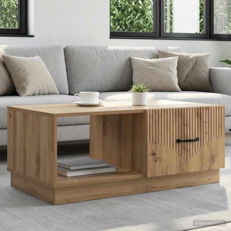 vidaXL Sofabord Artisan-eg 90 x 50 x 37 cm