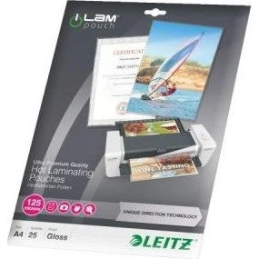 Leitz A4 lamineringslommer 125 µm – 25 stk
