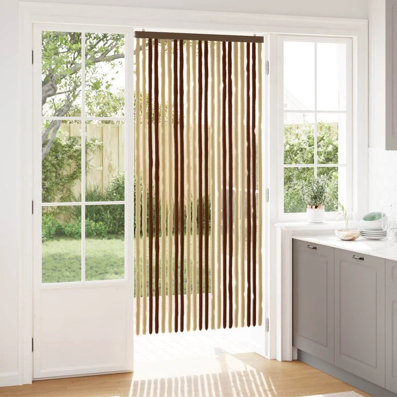vidaXL Insektgardin i Chenille, Brun/Beige, 90 x 200 cm