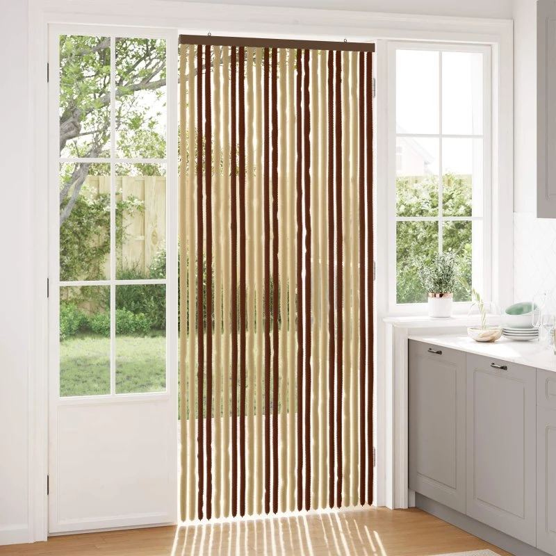vidaXL Insektgardin i Chenille, Brun/Beige, 100 x 230 cm