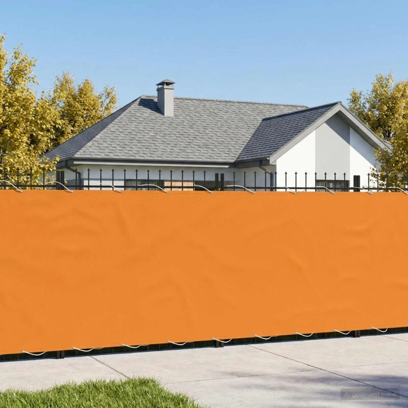 vidaXL Balkon Afskærmning 200 x 600 cm Orange Stribet