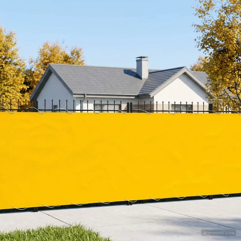 vidaXL Balkon Afskærmning 200 x 300 cm Gul Stribet
