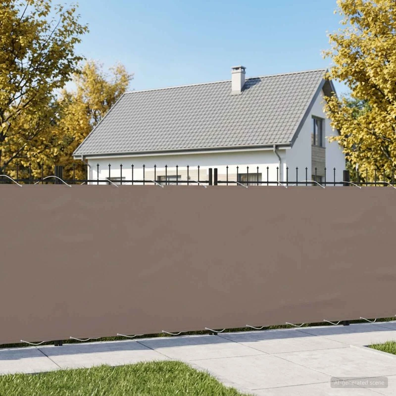 vidaXL Balkonafskærmning 150 x 300 cm Polyester Gråbrun
