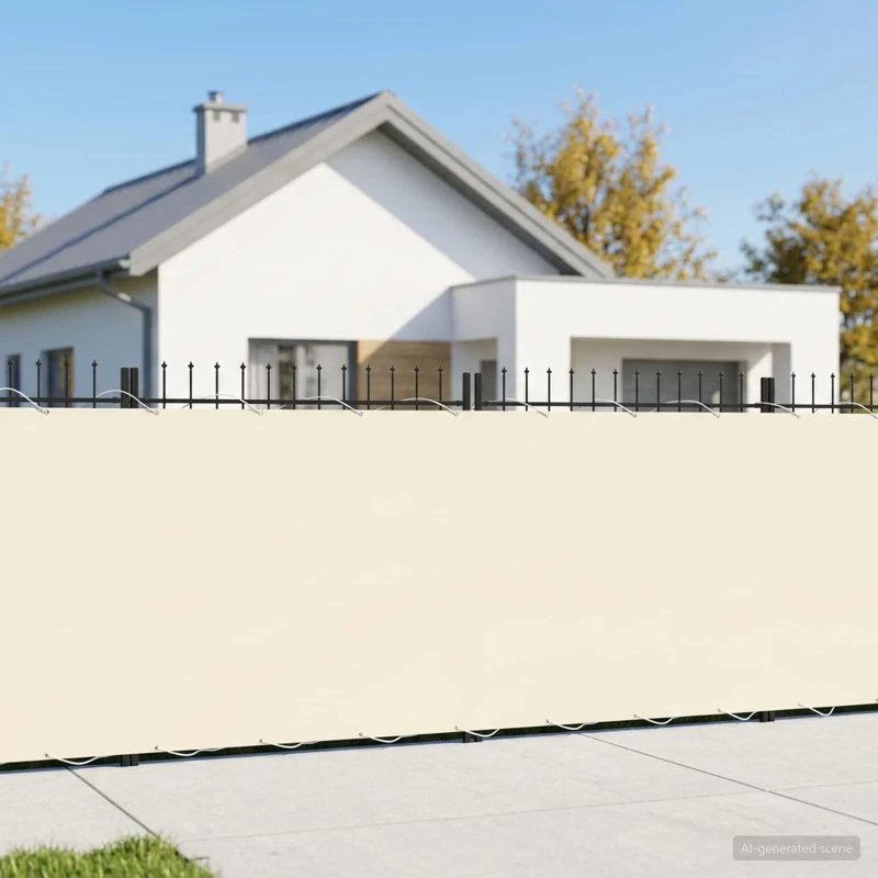 vidaXL Balkon Afskærmning 200 x 800 cm - Stribet Creme