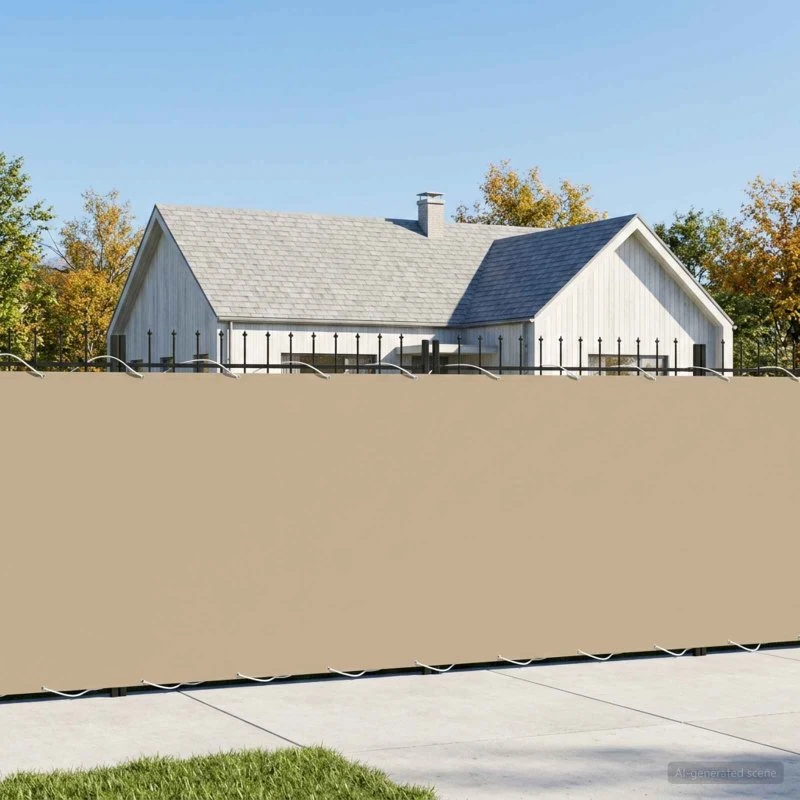 vidaXL Balkon Afskærmning 180 x 700 cm Beige med PU-belægning