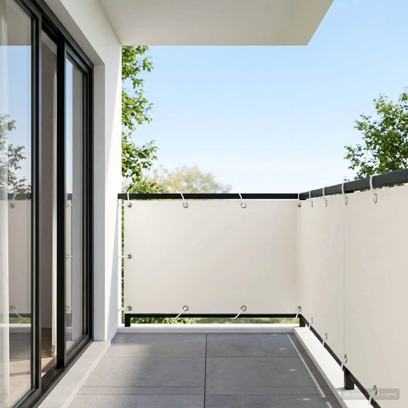 vidaXL Balkon Afskærmning 150 x 800 cm - Hvid