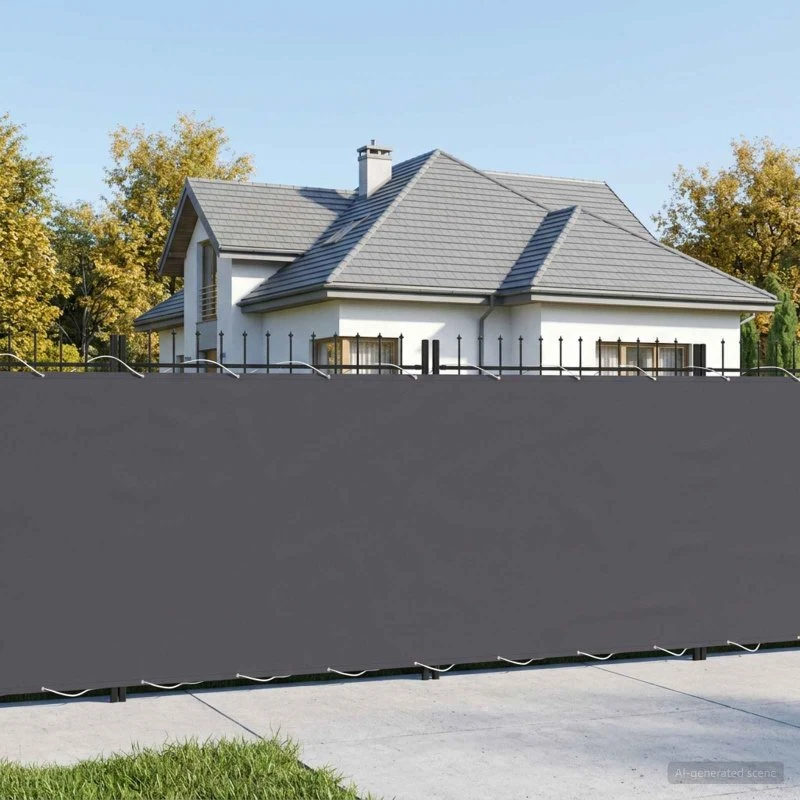 vidaXL Balkon Afskærmning 150 x 700 cm Polyester Antracit