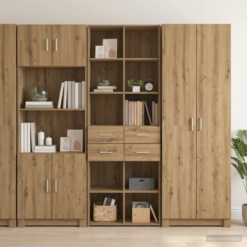 vidaXL Bogreol Artisan-eg 30 x 42.4 x 185.2 cm