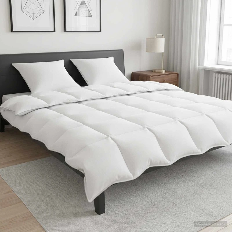 vidaXL Vinterdyne 260 x 220 cm - Hvid Bambus/Polyester