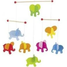 Magni Uro i træ med elefanter (39x45 cm)