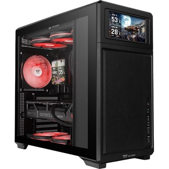 Thermaltake TR300 TG Mid Tower ATX Kabinet - Sort