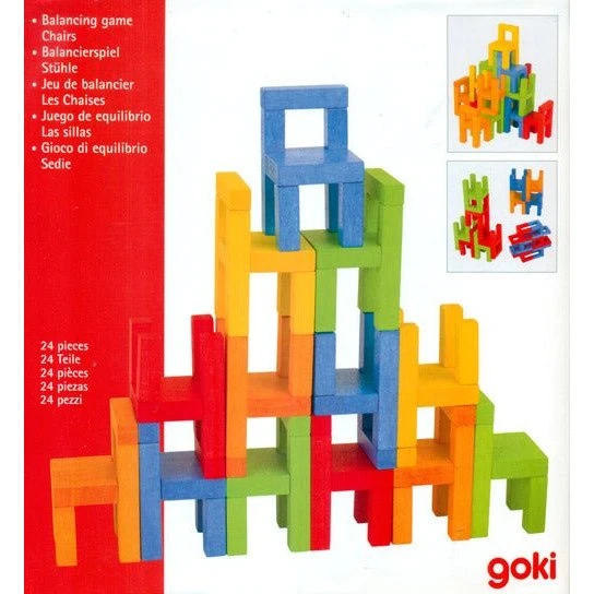 Goki Balancespil - 24 farvede træstole