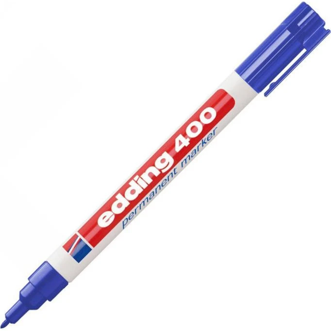 Edding 400 Permanent Marker - Blå - 1mm Rund Spids
