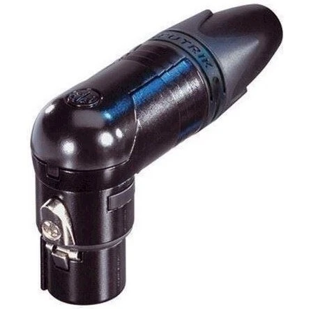 Neutrik NC5FRX-B vinkel XLR-stik, sort med guldkontakt
