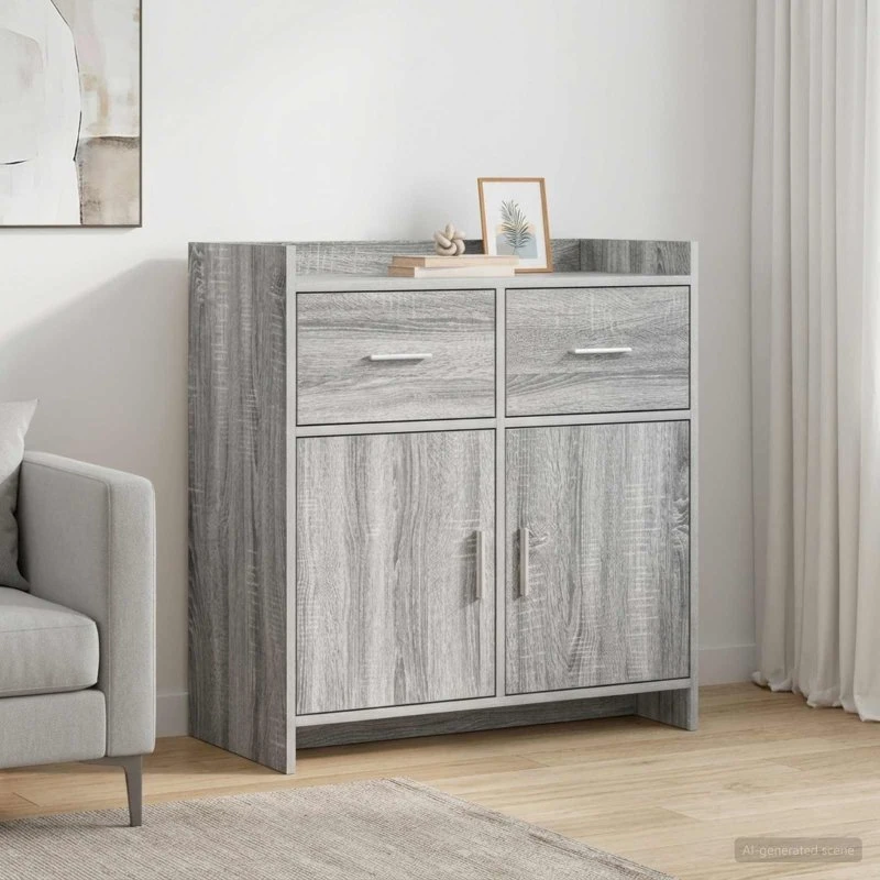 vidaXL Sideboard Grå Sonoma 75 x 36 x 80 cm