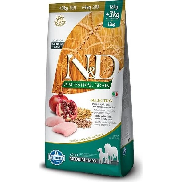 Farmina N&D Ancestral Grain Adult Chicken 15 kg
