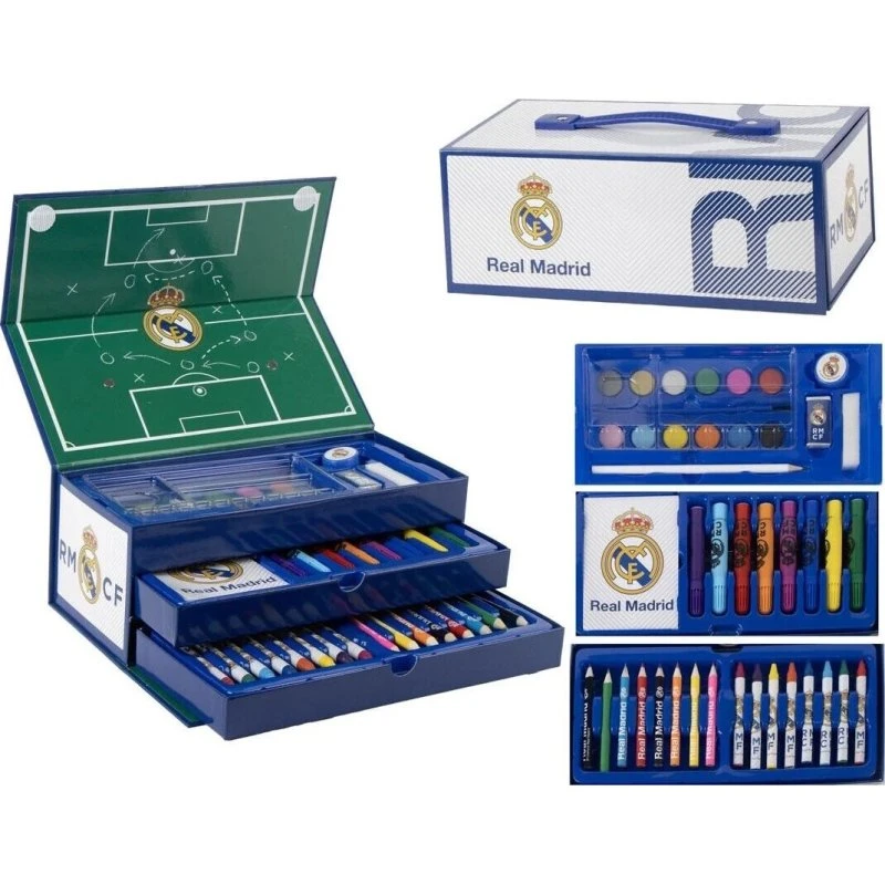 Cerda Real Madrid Malekuffert med Indhold - Blå