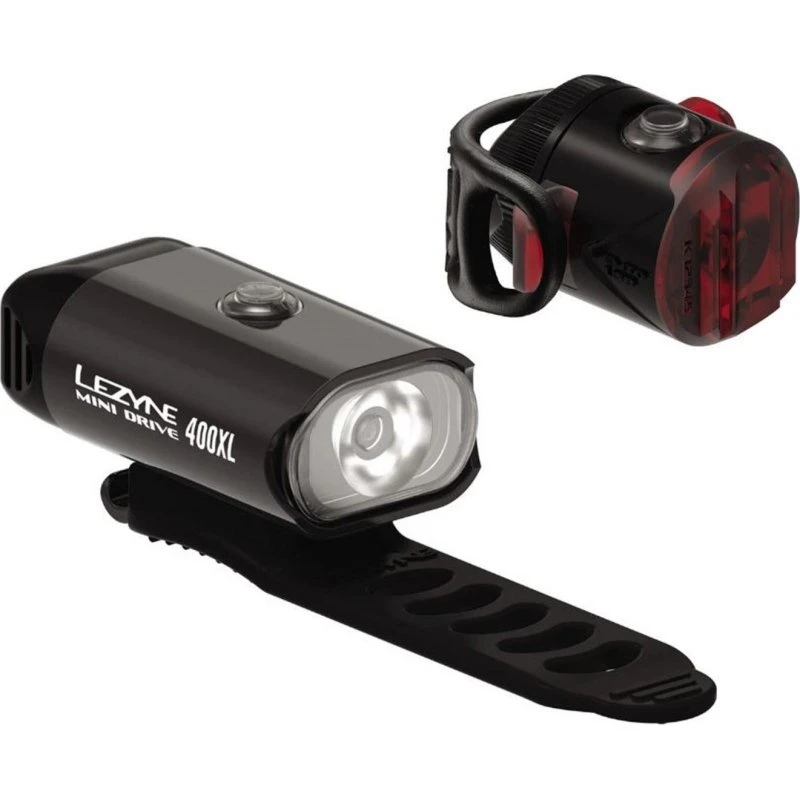 Lezyne Mini Drive 400XL + Femto USB genopladeligt lygtesæt
