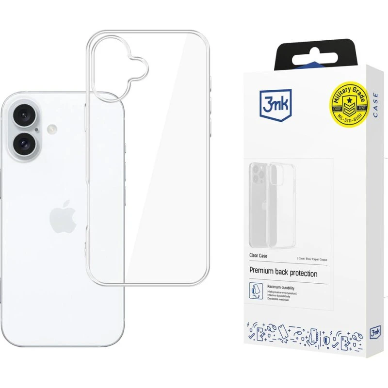 3mk Clear Case til Apple iPhone 16 - Transparent TPU