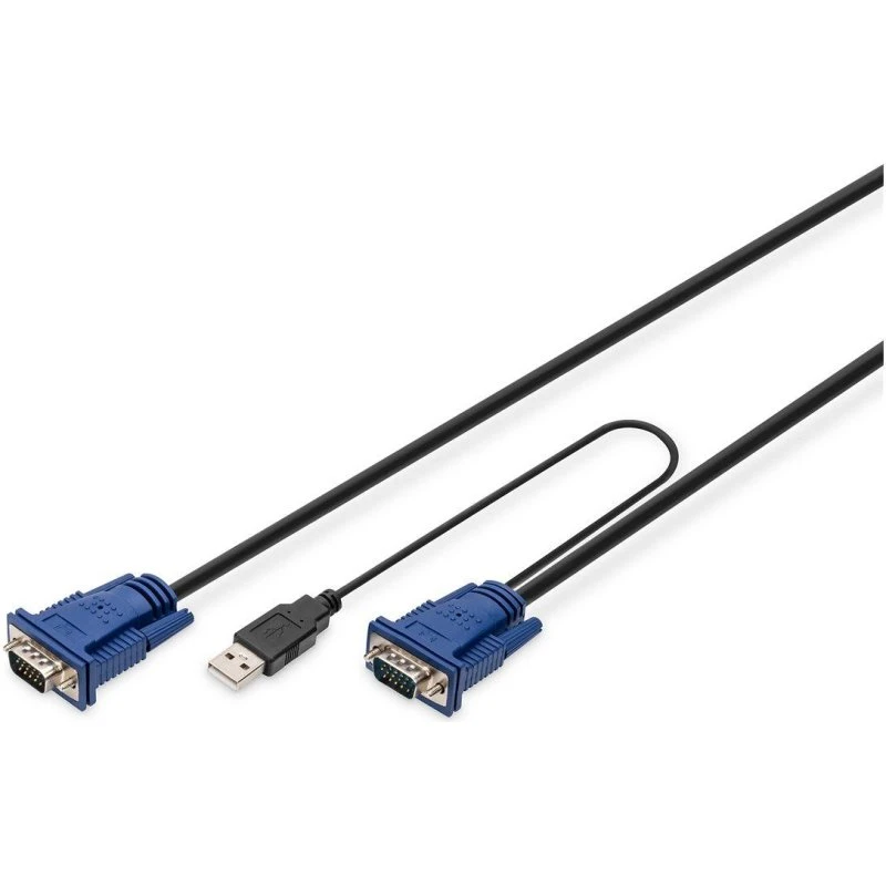 DIGITUS Octopus KVM-kabel VGA/USB - 1,8 m, sort