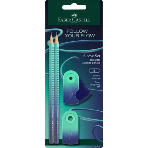 Faber-Castell Grip Sleeve Flow - Buzzing Blå