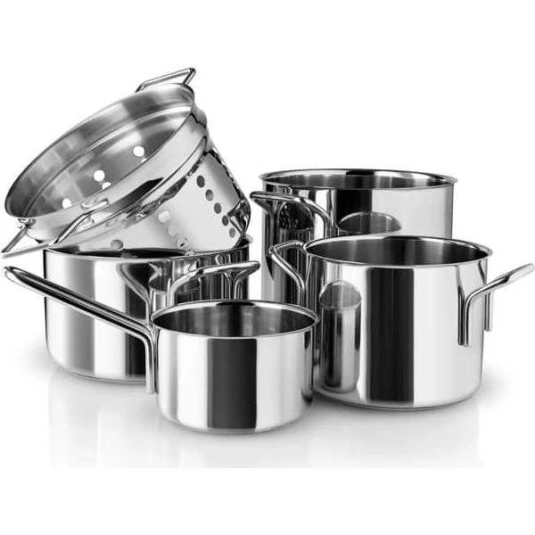 Grydesæt 5 dele – 90% genanvendt rustfrit stål, induktion