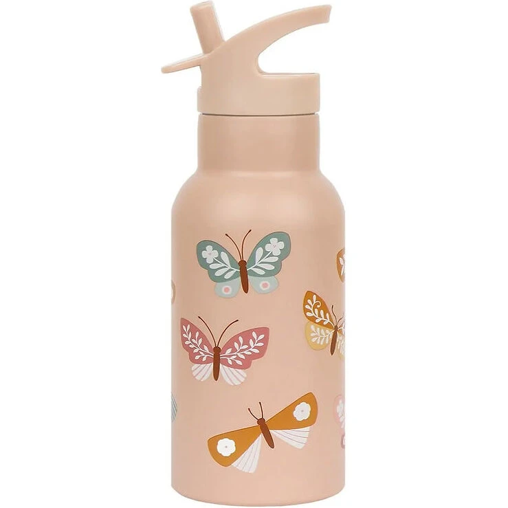 A Little Lovely Company ståldrikkedunk 350 ml - Butterflies