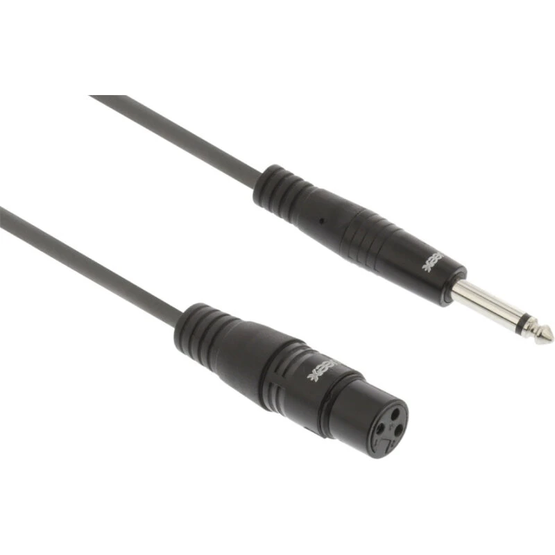 Nedis XLR 3-pin Hun → 6,35 mm Han kabel 10 m, mørkegrå