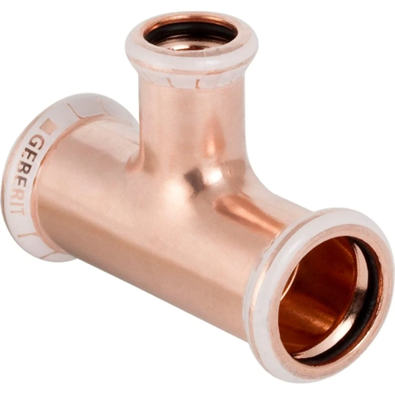 Geberit Mapress T-stykke i kobber 28 x 15 x 28 mm