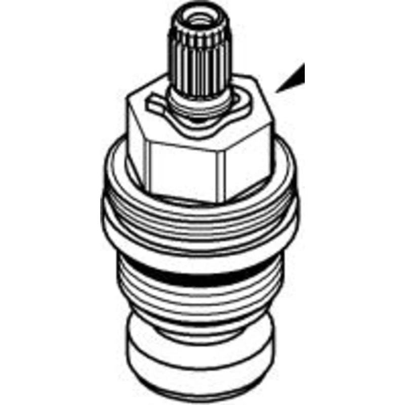 Grohe Ventilspindel 1/2" med gummipakning