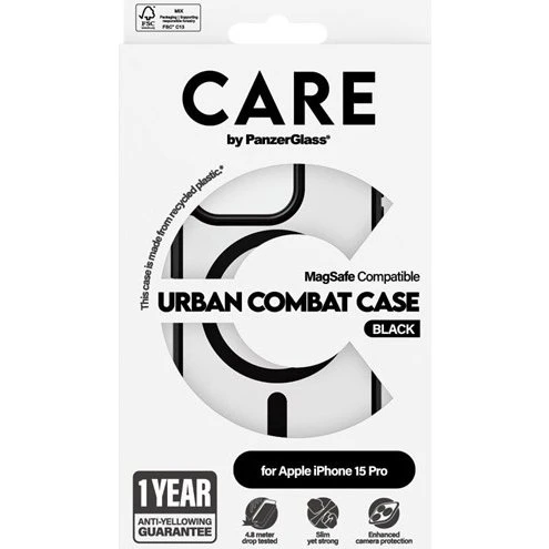 PanzerGlass CARE Flagship Case Transparent Urban Combat iPhone 15 Pro