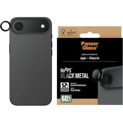 PanzerGlass Hoops Black Kameralinsebeskytter til iPhone Air