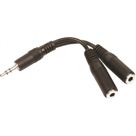 Sandberg Mini Jack Splitter 1-2, sort