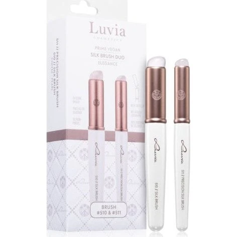 Luvia Cosmetics Silk Brush Duo Elegance 2-delt øjenskygge børstesæt
