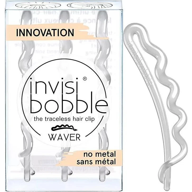 InvisiBobble Hårspænder, klar, 3 stk.