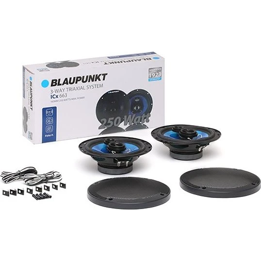 Blaupunkt ICx 663 3-vejs Triaxial bilhøjttalere, 17 cm