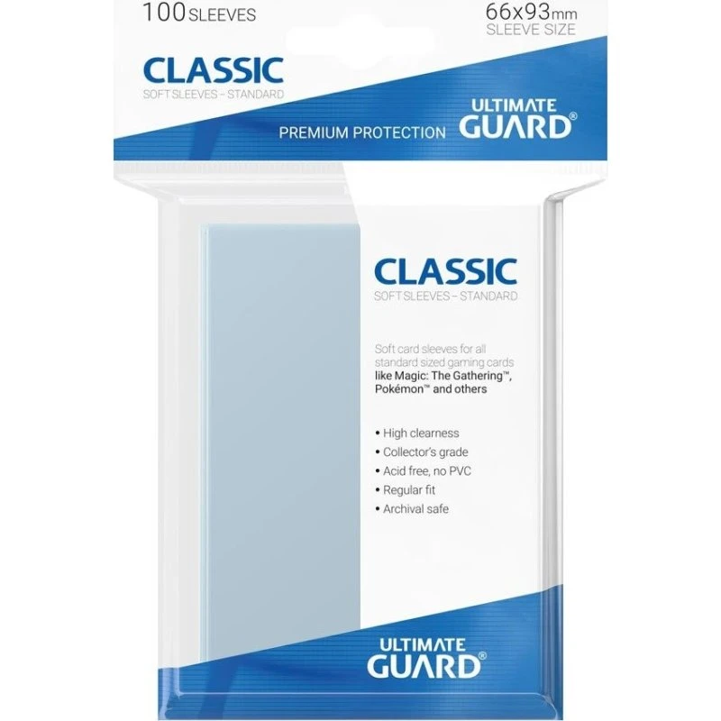 Ultimate Guard Classic Soft Sleeves - 100 stk. - Gennemsigtig