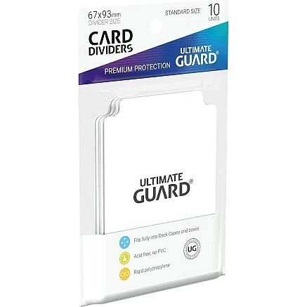 Ultimate Guard Card Dividers - Standard Size, Hvid (10 stk.)