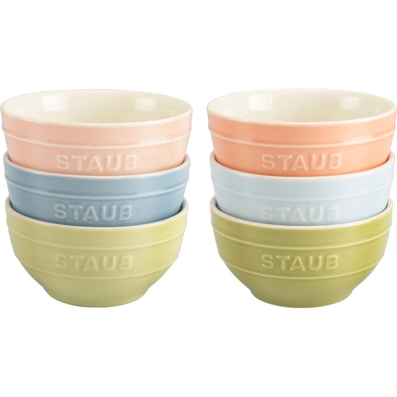Staub Macaron skålesæt i keramik, 12 cm, 6 dele