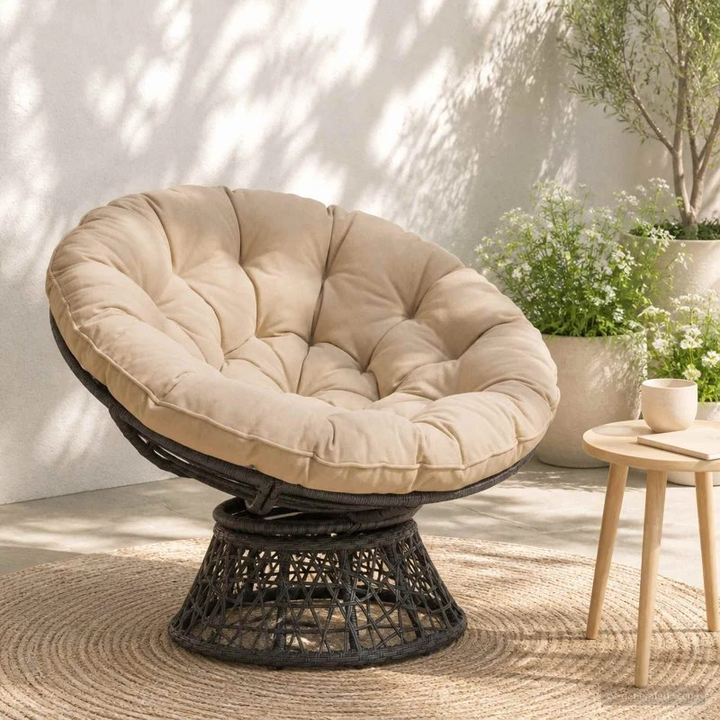 vidaXL VIANEN Papasan stolspude - Cremefarvet 100% polyester