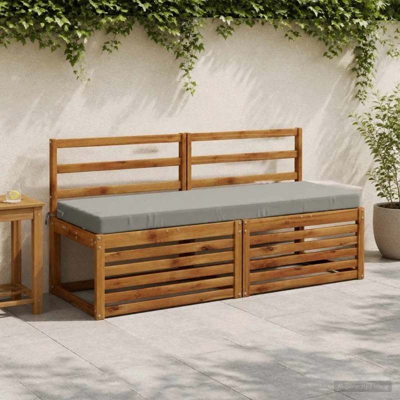 vidaXL Bænkpude SOEST Grå 140 x 50 x 8 cm