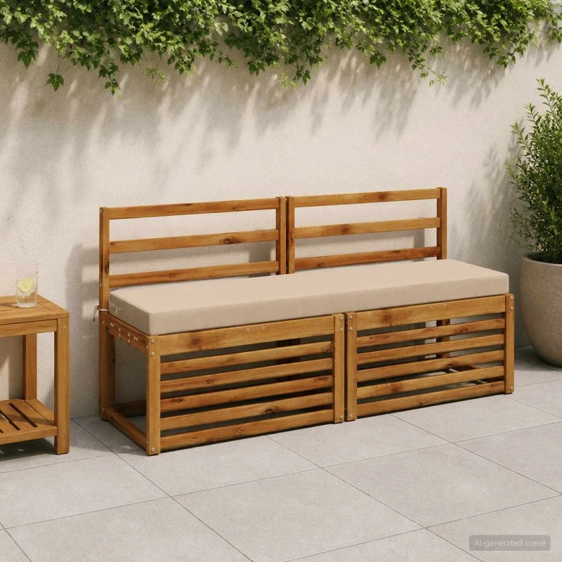 vidaXL Bænkpude SOEST Sandfarvet 150 x 40 x 8 cm