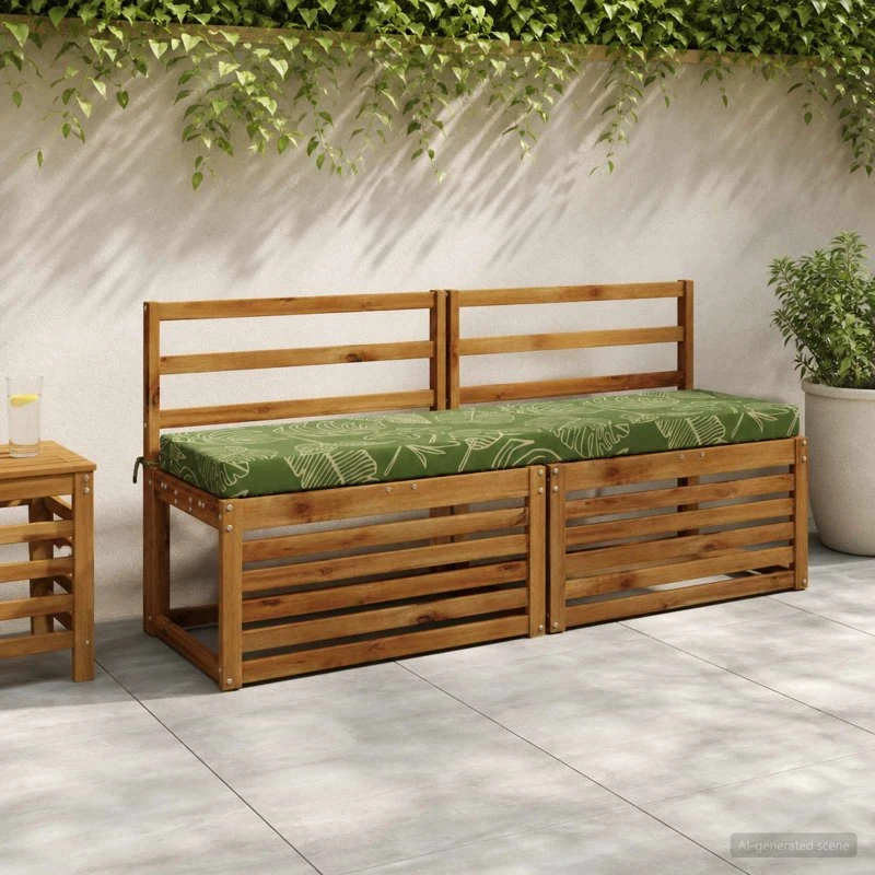 vidaXL Bænkpude SOEST Bladdesign 140x40x8 cm - 100% Polyester