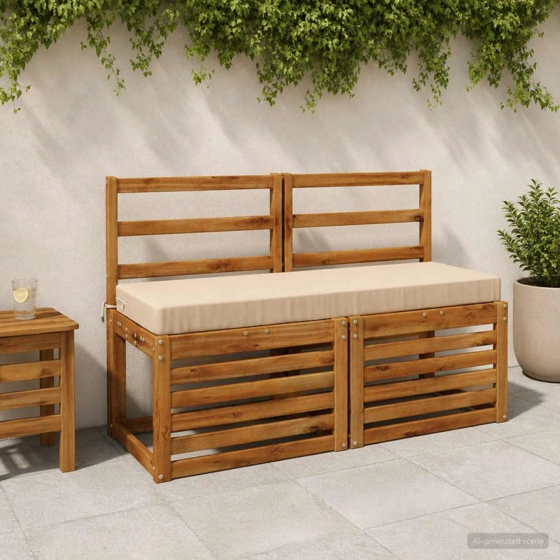 vidaXL Bænkpude SOEST Cremefarvet 110 x 40 x 8 cm