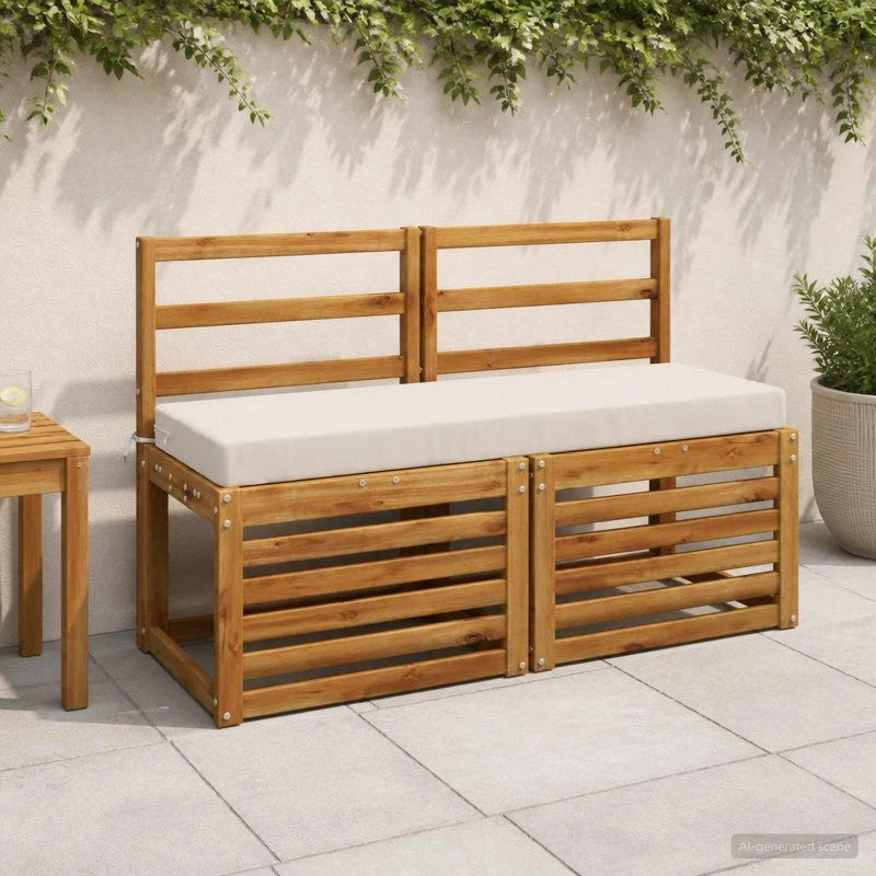 vidaXL Bænkpude SOEST Hvid 110 x 40 x 8 cm