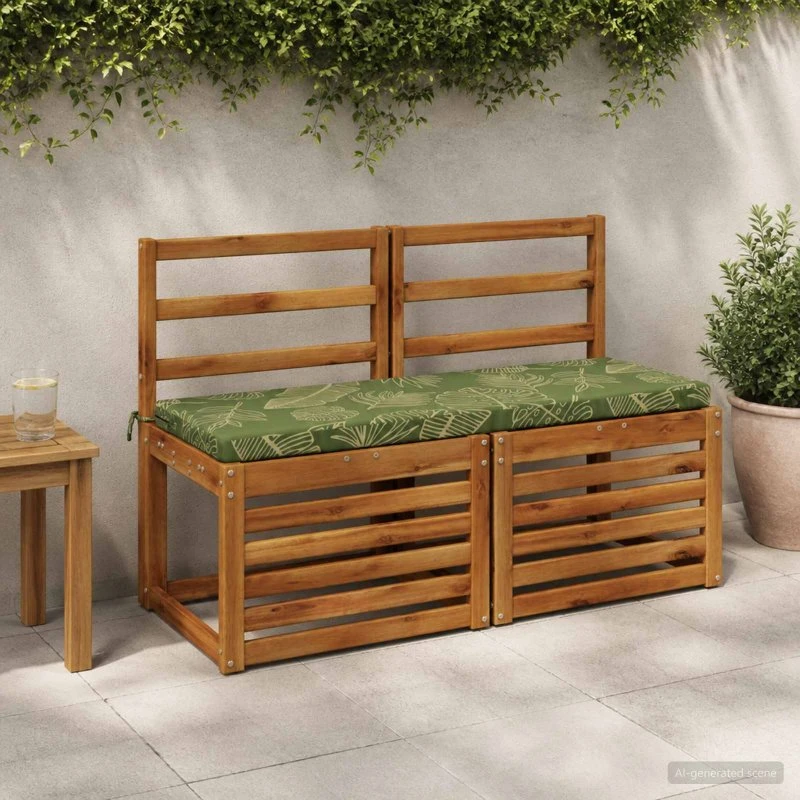 vidaXL Bænkpude SOEST Bladdesign 120 x 40 x 5 cm